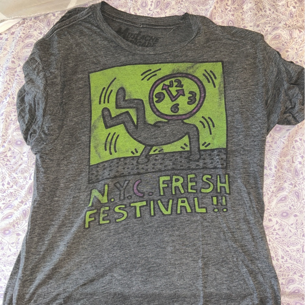 Gray Graphic keith haring UO tee